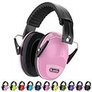 Noise Cancelling Ear Muffs: Dr.meter EM100 27NRR Kids Noise Cancelling Headphones with Adjustable Headband - Ear Muffs for Noise Reduction for Mowing, Sleeping and Studying - Pink