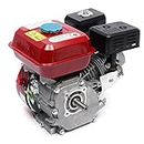 YNAADYH Petrol Engine, 4 Stroke, 7.5 HP Standing Motor, 210 CC Petrol Engine, Boat Engine, Kart Engine, 4 Stroke OHV Petrol Engine, 20 mm Diameter (Red)