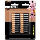 Duracell Coppertop AAA Batteries (Pack of 20)