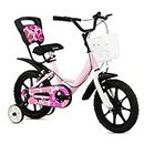 Lifelong 14T Cycle for Kids 2 to 5 Years - Bicycle for Girls - Single Speed Bike/Bicycle - 95% Pre-Assembled - Balance Wheels - Suitable for Young Girls - Above 3 Feet Height (LLBC1403)