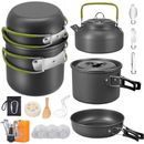 Portable Outdoor Camping Cookware Cooking Picnic Bowl Pan Set Hiking Backpacking