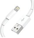 Eightiz Fast Charging Cable and Data Sync USB Cable Compatible for iPhone 6/6S/7/7+/8/8+/10/11, 12, 13 Pro max iPad Air/Mini, iPod and iOS Devices (White)