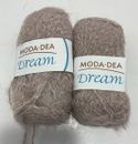 Moda Dea Dream Yarn Color 3664 Pecan Lot 484 57% Nylon 43% Acrylic Wt 50g Tan