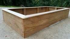 Raised Timber Garden Bed - ECO-DELUXE hardwood garden bed 1800x900x300