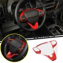For 2021-2024 Ford Bronco Sport Red Interior Steering Wheel Frame Cover Trim 2P