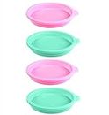 Rainbow Silicone Cake Molds, 4 Pack Rainbow Cake Tins Silicone Baking Mould Round Baking Pan Non-Stick Layer Cake Pan for Birthday Party Anniversary (8inch)