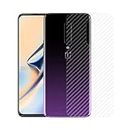Case Creation Ultra Thin Slim Fit 3M Clear Transparent 3D Carbon Fiber Back Skin Rear Screen Guard Protector Sticker Protective Film Wrap Not Glass for Oneplus 7 Pro/One Plus 7 Pro (Carbonn)