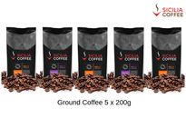1kg GROUND Coffee Special, 5 x 200g packets, 2 Great Varieties FREE POSTAGE