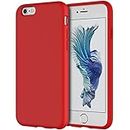 JETech Silicone Case for iPhone 6s/6 4.7 Inch, Silky-Soft Touch Full-Body Protective Case, Shockproof Cover with Microfiber Lining (Red)