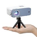 Mini Projector, VOPLLS Upgraded 1080P Full HD 14000L Video Projector Portable Outdoor Home Theater Movie Projector, 50% Zoom, Compatible with HDMI, USB, AV, Smartphone/Tablet/Laptop/PC/TV Box
