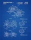 Playstation Controller Poster Playstation Stampa Playstation Wall Art Video Game Art Decor PS4 Wall Art PS4 Brevetto Stampa #WB014 (30 cm x 40 cm, Blueprint)