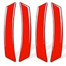 muekzru Car Reflective Trim Side Marker Stickers,Automotive Exterior Accessories Reflector Guard for Car SUV Pickup Truck Wheel Well Arch or Side Bumper Fenders,Car Outdoor Safety (RED-4PCS)