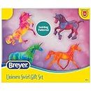 Breyer Horses Stablemates Unicorn Swirl Gift Set, 4 Set Di Unicorni, Scala 1:32, 3,75" X 2,5", Cavallo Giocattolo, Modello #6912