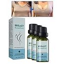 Breast Plumping Oil, Natural Herbal Bust Up Essential Oil, Bust Massage Oil, Eliminate Chest Wrinkle, Enlargement Lifting Bust Serum Oil Anti-sagging (3pcs)