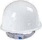 DARIT ABS 8 Point Safety Helmet Hard Hat Steeplejack Climbing Work Construction Worker Adjustable Headband 2 Side Venting Design Cushioning (White)