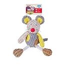 Rosewood Molly Mouse Dog Toy, grey, yellow, All Breed Sizes