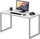 SHW Computer Desk 40-Inch for Home Office, White