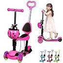 BELLE BIRD 3 in 1 Kids Tricycle | Kick Scooter Tricycle Balance Bike | with Adjustable Height for 3 to 8 Year Kids (Multicolor)