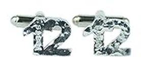 Anniversary Gifts 12 Year Anniversary Cuff Links - Hammered Rustic Effect Made for The Perfect 12th