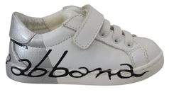 Dolce & Gabbana Enfants Chaussures Blanc Argent Dg Fille Baskets EU20/US4.5