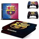 Khushi Decor F C Barcelona Theme 3M Skin Sticker Cover for PS4 Slim Console and Controllers for Video Game