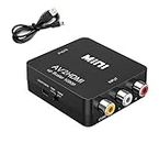 RCA to HDMI Adapter, CAIFU AV to HDMI Converter, 1080p to HDMI CVBS AV Composite Video Audio Adapter with USB Charge Cable for PC Laptop Mini Xbox PS2 PS3 TV STB VHS VCR Camera DVD