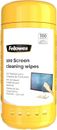 Fellowes 100 Screen and Keyboard Wipes Tub for Home and Office - Monitor/Laptop