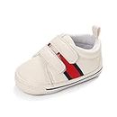 Cheerful Mario Baby First Walking Shoes Baby Boys Girls Pram Shoes Infant Prewalkers Soft PU Leather Anti-Slip White 12-18 Months