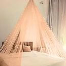 Special You Canopy Tent for Decoration, Canopy for Bedroom, Peach net Curtains with Fairy Lights, Aesthetic Room Decor, Backdrop for Decoration - 6 pcs (Peach)