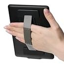 MoKo Security Hand-Strap for 6-11" Kindle/Lenovo/E-Reader/Fire HD/iPad Pro/Samsung Galaxy Tab A7, Adhesive Finger Grip Holder, Tablet Handle Grip with Elastic Belt - Black
