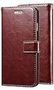 SKP iPhone 11 Pro Max Leather Flip Cover Scratch Resistant Magnetic Closure Ultra Thin Protective Wallet Case for iPhone 11 Pro Max (Brown)