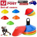 50 Pack Sports Training Discs Marking Cones Soccer Rugby Afl Fitness Exercise AU