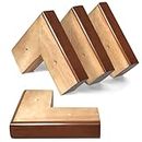 AORYVIC Wooden Bed Riser 1 inch Sofa Risers for Furniture L Shaped Couch Sofa Feet Dresser Leg Set of 4