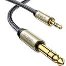 UGREEN 6.35mm 1/4" Male to 3.5mm 1/8" Male TRS Stereo Audio Cable with Zinc Alloy Housing and Nylon Braid Compatible for iPod, Laptop,Home Theater Devices, and Amplifiers, 1M