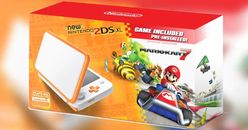 Brand new rare Nintendo 2DS XL Mario Kart 7 Console Bundle - Orange/White