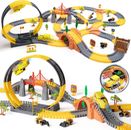 342Pcs Construction Race Track Toys Car Set for Boys Kids 2 Electric Race Vehicl