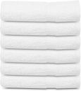 Bath Towels 6 Pack "22x44"  White Cotton Towel Set Bath Pool Gym Towels Beach