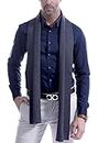 Vextrofort Écharpe en cachemire pour homme - Longue écharpe d'hiver en tricot - 180 cm - 30 cm, gris, Mens cashmere scarf 70.8IN * 11.8IN ( L * W )