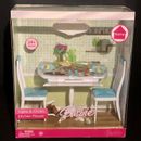 Barbie Doll Table & Chairs Kitchen Playset Dog Home Furniture for OOAK Diorama