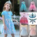 Girls Dress Frozen 2 Elsa and Anna Tutu Costume Sparling Gift ideas size 2-10Yrs