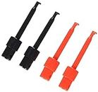 Ubersweet® Imported Multimeter Lead Wire Probe Test Hook Kit Connector Red Black 4 Pcs