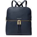 [NEW] Michael Kors Rhea Medium Pebbled Slim Backpack - Navy