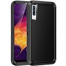 RegSun for Galaxy A50/A50S Case,Shockproof 3-Layer Full Body Protection [Without Screen Protector] Rugged Heavy Duty High Impact Hard Cover Case for Galaxy A50/A50S 2019 6.4",Black