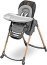 Maxi-Cosi Minla Evolutive Highchair, 0–14 Years, up to 60 kg, Baby High Chair, 9 Height Positions, 5 Recline Positions, 4 Tray Positions, Compact Fold, Adjustable Footrest, Essential Graphite