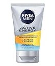 NIVEA MEN Active Energy Gel nettoyant énergisant (1 x 100 ml), soin visage homme à l'action revitalisante, gel purifiant visage anti sébum et impuretés