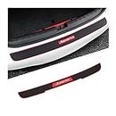 Rear Bumper Guard Protector for Car, Universal Black Rubber Scratch-Resistant Non-Slip Trunk Door Protector for Most Cars, Car Exterior Accessories (Black/Red)