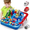 Kids Toys for 3 4 Year Old Boys Girls Race Track Toy Cars Rescue Adventure, Educational Toys 3 4 Year Old Boy Girl Ideas, Preschool Learning Toys Vehicle Playsets for Age 3+