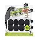GorillaPads CB147 Non Slip Furniture Pads/Gripper Feet (Set of 16) Self Adhesive Rubber Floor Protectors, 1 inch Round, Black