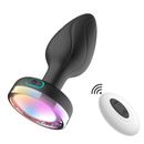 LED Light Anal Butt Plug Vibrator Dildo Prostate Massager Sex Toys For couple