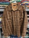 Vintage Arrow Sport Quilted Lined Flannel Shirt Men's XL 26x29 MISSING BUTTONS